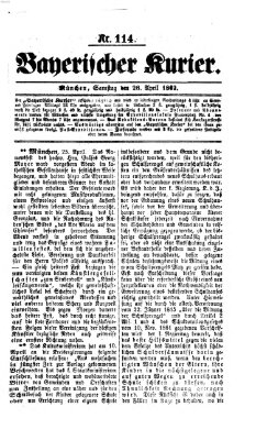 Bayerischer Kurier Samstag 26. April 1862