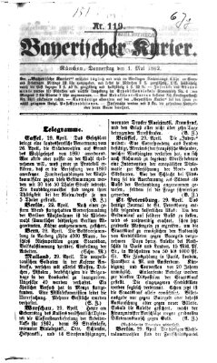 Bayerischer Kurier Donnerstag 1. Mai 1862