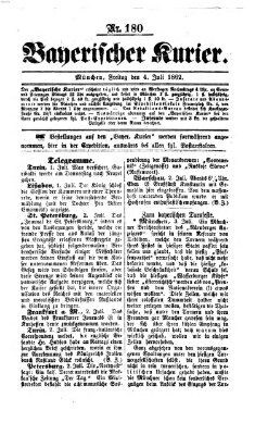 Bayerischer Kurier Freitag 4. Juli 1862