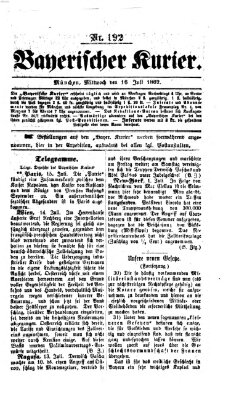 Bayerischer Kurier Mittwoch 16. Juli 1862