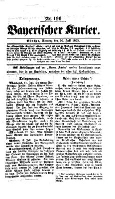 Bayerischer Kurier Sonntag 20. Juli 1862