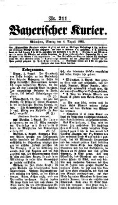 Bayerischer Kurier Montag 4. August 1862