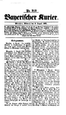 Bayerischer Kurier Mittwoch 6. August 1862