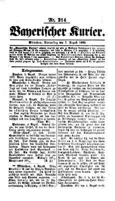 Bayerischer Kurier Donnerstag 7. August 1862