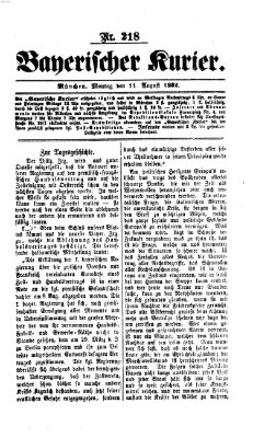 Bayerischer Kurier Montag 11. August 1862