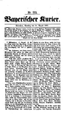 Bayerischer Kurier Samstag 16. August 1862