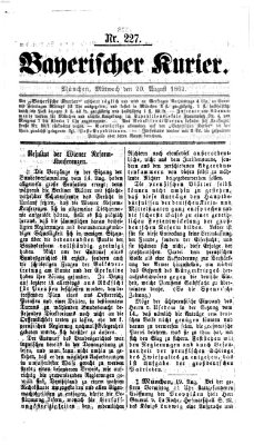 Bayerischer Kurier Mittwoch 20. August 1862