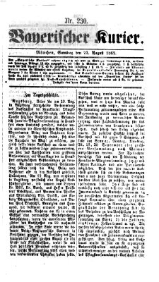 Bayerischer Kurier Samstag 23. August 1862