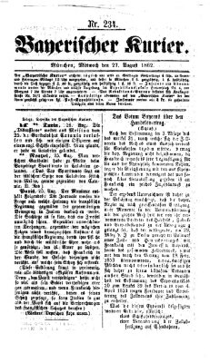 Bayerischer Kurier Mittwoch 27. August 1862