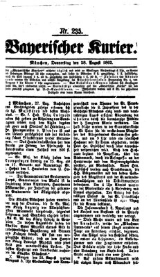 Bayerischer Kurier Donnerstag 28. August 1862