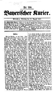 Bayerischer Kurier Sonntag 31. August 1862