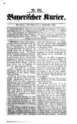 Bayerischer Kurier Donnerstag 4. September 1862