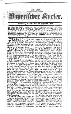 Bayerischer Kurier Mittwoch 10. September 1862