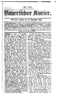 Bayerischer Kurier Freitag 12. September 1862