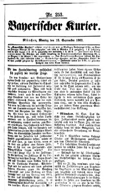 Bayerischer Kurier Montag 15. September 1862