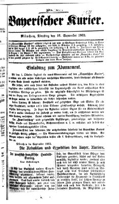 Bayerischer Kurier Dienstag 16. September 1862