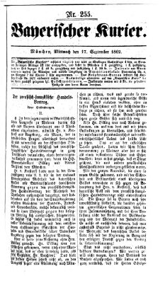 Bayerischer Kurier Mittwoch 17. September 1862