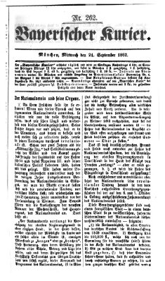 Bayerischer Kurier Mittwoch 24. September 1862