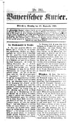 Bayerischer Kurier Samstag 27. September 1862