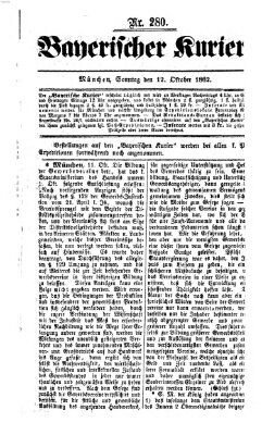 Bayerischer Kurier Sonntag 12. Oktober 1862