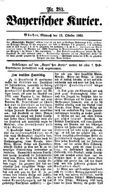 Bayerischer Kurier Mittwoch 15. Oktober 1862