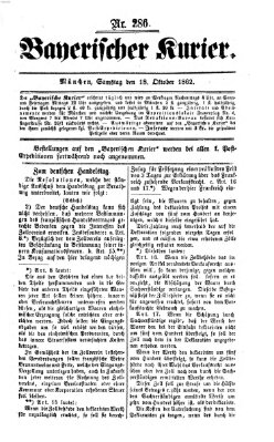 Bayerischer Kurier Samstag 18. Oktober 1862