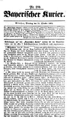 Bayerischer Kurier Dienstag 21. Oktober 1862