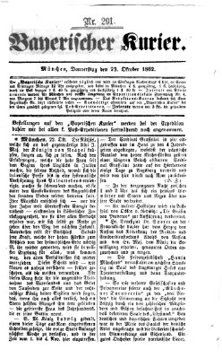 Bayerischer Kurier Donnerstag 23. Oktober 1862