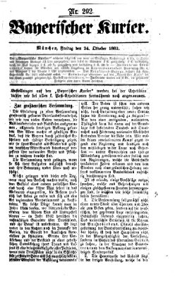 Bayerischer Kurier Freitag 24. Oktober 1862