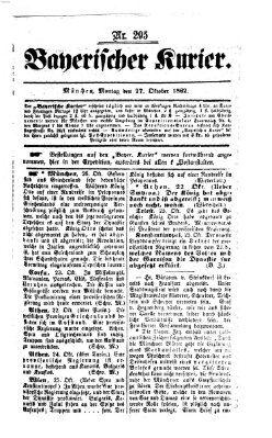 Bayerischer Kurier Montag 27. Oktober 1862