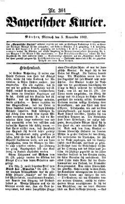 Bayerischer Kurier Mittwoch 5. November 1862