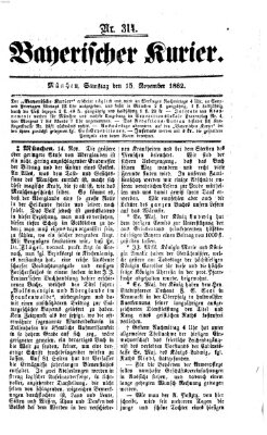 Bayerischer Kurier Samstag 15. November 1862