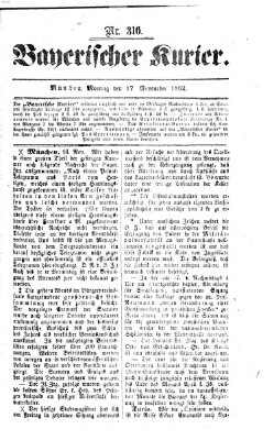 Bayerischer Kurier Montag 17. November 1862