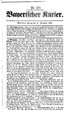 Bayerischer Kurier Freitag 21. November 1862