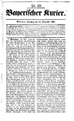 Bayerischer Kurier Samstag 22. November 1862