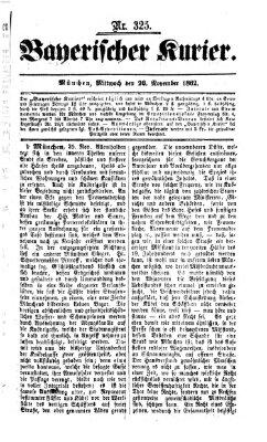 Bayerischer Kurier Mittwoch 26. November 1862