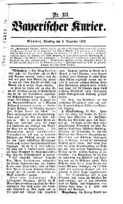 Bayerischer Kurier Dienstag 2. Dezember 1862