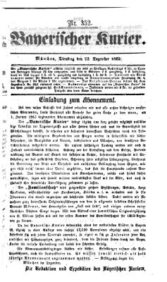 Bayerischer Kurier Dienstag 23. Dezember 1862