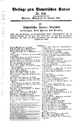 Bayerischer Kurier Dienstag 30. Dezember 1862