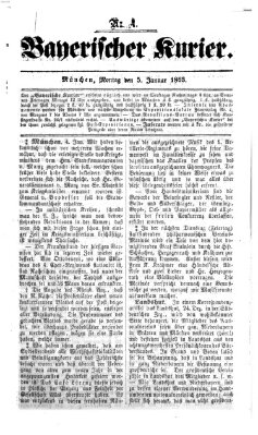 Bayerischer Kurier Montag 5. Januar 1863