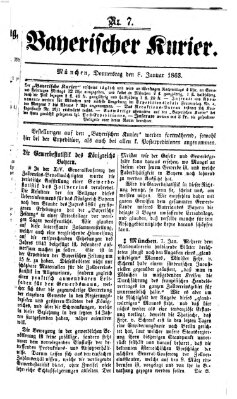 Bayerischer Kurier Donnerstag 8. Januar 1863