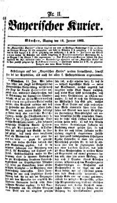 Bayerischer Kurier Montag 12. Januar 1863