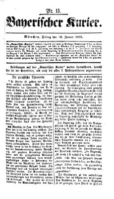 Bayerischer Kurier Freitag 16. Januar 1863