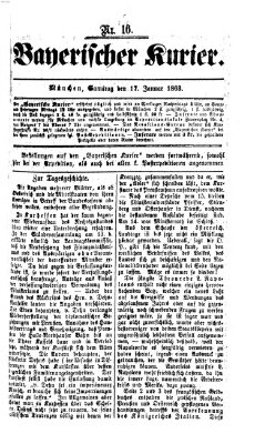 Bayerischer Kurier Samstag 17. Januar 1863