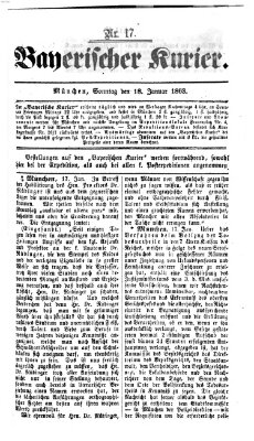 Bayerischer Kurier Sonntag 18. Januar 1863