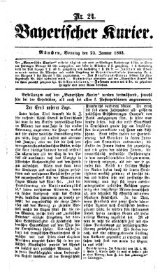 Bayerischer Kurier Sonntag 25. Januar 1863