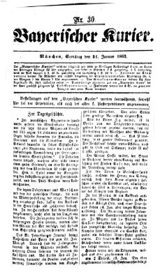 Bayerischer Kurier Samstag 31. Januar 1863