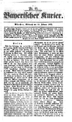 Bayerischer Kurier Mittwoch 18. Februar 1863