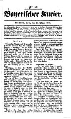 Bayerischer Kurier Freitag 20. Februar 1863