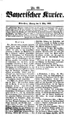 Bayerischer Kurier Montag 2. März 1863